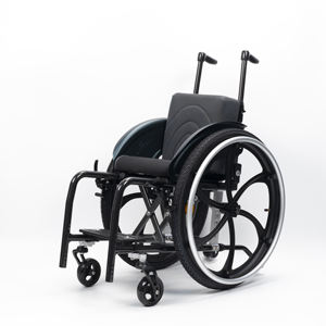 Silla de Ruedas Manual Plegable de Fibra de Carbono Ultraligera, Portátil, Duradera y de Calidad, para Niños, para Jugar, Hacer Deporte y Aprender, Asiento de 28-36 cm, Negra 1 - Product Image 2