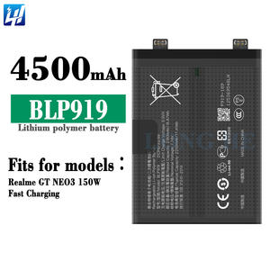 Оригинальная перезаряжаемая литий-ионная полимерная батарея BLP919 для OPPO REALME GT NEO3 150 Вт Быстрая зарядка 2250 мАч * 2 7,74 В двухсотовая - Product Image 2