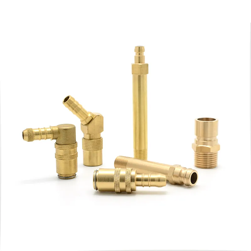 Competitive Price Quick Coupler For Cooling System 1/4 Quick Connector Adapter Brass 3/8" Hose Barb