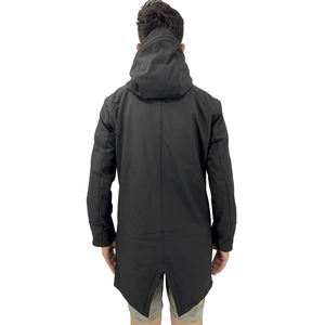 سترة رجالية كاجوال كبيرة الحجم مقاومة للماء بغطاء للرأس ومقاومة للرياح خفيفة الوزن وطويلة بسحاب للأنشطة الخارجية مقاس <span class=keywords><strong>M</strong></span>-XXXL - Product Image 4