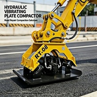 Plaque vibrante hydraulique pour mini-excavatrice de 1,5 à 40 tonnes, compacteur vibrant haute efficacité pour le compactage du sol et la construction routière