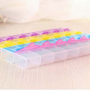 Promotion Exceptionnelle : Boîte à Pilules Mensuelle Rectangulaire Classique en Plastique PP Coloré Grande Capacité Personnalisable - Product Image 3