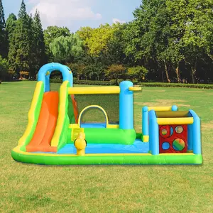 Bền niềm vui môi trường tất cả các độ tuổi trong nhà ngoài trời Oxford trượt Inflatable lâu đài Inflatable thư bị trả lại nhà nhảy Trampoline Combo