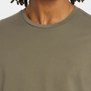 เสื้อยืดคอกลมแขนสั้นสำหรับผู้ชายเสื้อยืดผ้าฝ้ายสำหรับผู้ชายทรงวงแหวนแบบเรียบ - Product Image 1