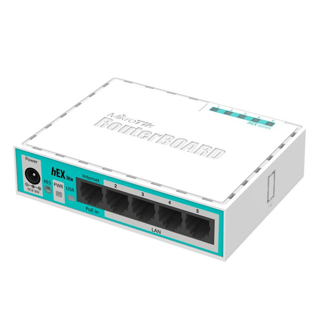 Original New RB750Gr2  HEX Lite 5 Ports Router 5 X 10/100 PoE OSL4 RouterBOARD
