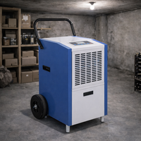 Nouveau déshumidificateur portable 50L/D avec roues pour la protection des stocks en entrepôt de petite taille et la gestion de l'humidité dans les entrepôts commerciaux