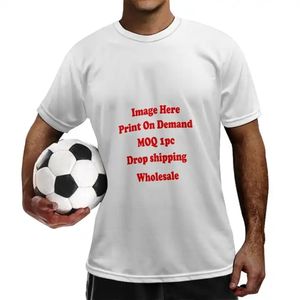 Magliette sportive a manica corta per gli uomini elegante poliestere portorico da calcio maglia da calcio uniforme stampa Fitness su richiesta - Product Image 5