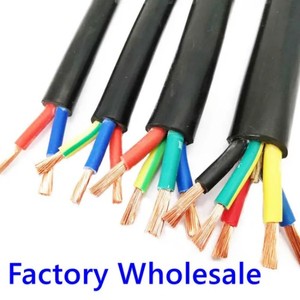 Câble d'alimentation électrique souple en PVC à prix d'usine, types <span class=keywords><strong>H05VV</strong></span>-<span class=keywords><strong>F</strong></span>/H07VV-K, conducteur en cuivre 3x2,5mm à 3x10mm, tension nominale 450V - Product Image 1