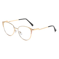 Nouvelles lunettes classiques œil-de-chat plates 2025 pour hommes et femmes, monture métallique, style tendance et moderne