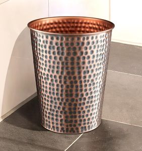 Monarca <span class=keywords><strong>dimora</strong></span> bagno moderno pattumiera resistente in rame antico cestino dei rifiuti in metallo martellato a mano cestino decorativo in metallo per <span class=keywords><strong>la</strong></span> casa - Product Image 3