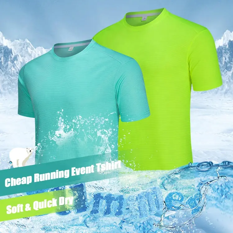 Yingling t-shirts de Sport 100 Polyester, t-shirts blancs imprimés sur mesure, coupe sèche, course à pied, Sublimation