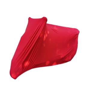 Housse de moto extensible rouge super douce pour l'intérieur, avec impression de logo personnalisé, bâche pour voitures - Product Image 5