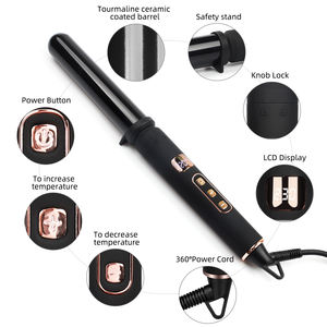 Rizador de pelo de cerámica ondulado portátil multifuncional, máquina rizadora giratoria, juego de <span class=keywords><strong>plancha</strong></span>, rizadores de pelo rizado, varita, rizador automático - Product Image 5