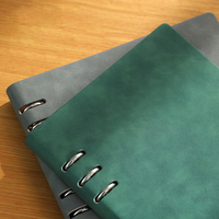 Carnet de notes B5 à neuf anneaux personnalisé avec couverture en cuir PU de qualité supérieure LOGO privé reliure à feuilles mobiles