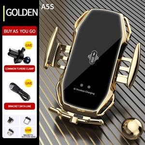 Induction intelligente 15W <span class=keywords><strong>Support</strong></span> magnétique de <span class=keywords><strong>voiture</strong></span> à charge rapide Prise d'air Chargement sans fil GPS Étagère de téléphone <span class=keywords><strong>Ouverture</strong></span> <span class=keywords><strong>automatique</strong></span> Fermeture - Product Image 5