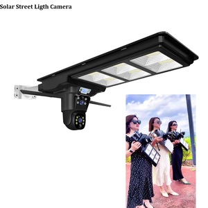 Ubox ứng dụng ngoài trời LED năng lượng mặt trời ánh sáng đường phố với CCTV 6MP ống kính kép tầm nhìn ban đêm không thấm nước 4G wifi nhà vườn an ninh máy ảnh - Product Image 1
