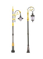 Lámpara de poste para exteriores, luz LED para jardín y calle, soporte de poste