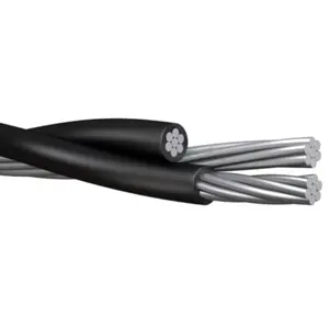 CABLE GÉNÉRAL Câble de raccordement de service triplex 2x6AWG + 6AWG Noyau de phase AAC avec isolation PE Conducteur neutre Alliage d'aluminium AAAC