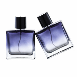 ขวดน้ำหอมแก้วหรูหราสีน้ำเงินไล่เฉดขนาด 30 มล. ขวดสเปรย์แบบเติมได้ เครื่องพ่นน้ำหอมพกพาสำหรับเดินทาง - Product Image 5