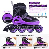 Patins à roulettes en ligne de nouvelle conception, couleur violet et blanc, fabriqués en Chine, prêts à être expédiés