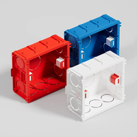 Boîtier de jonction électrique mural carré en PVC de type 86 pour interrupteur à câble, encastré