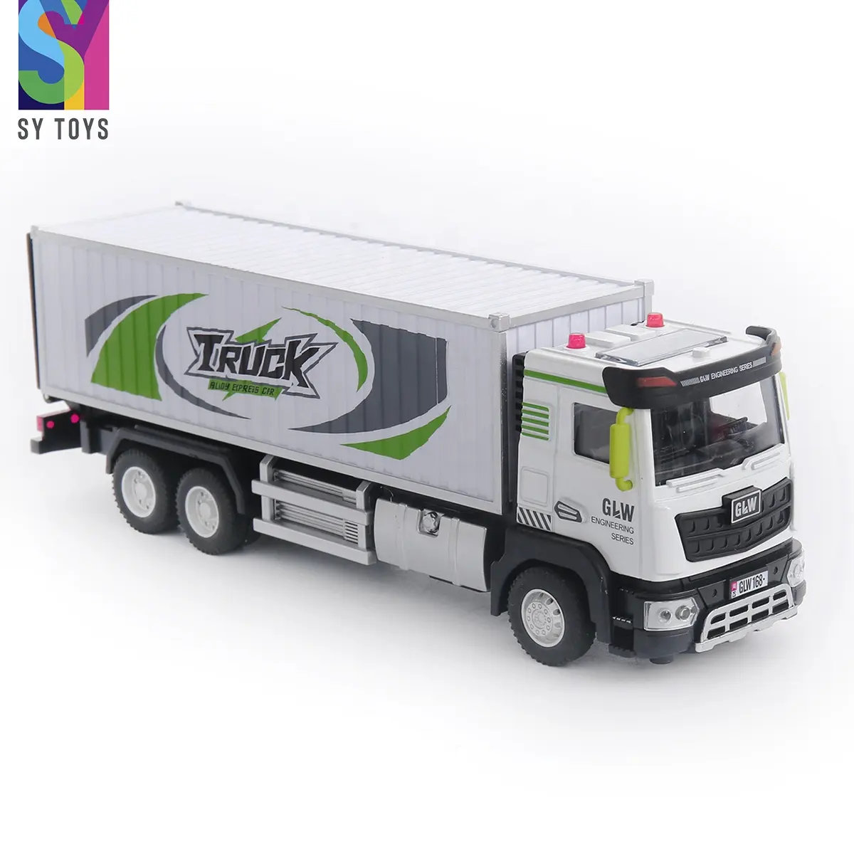 SY oyuncaklar sıcak satış çocuklar 1:40 ölçekli geri çekin araç simülasyon konteyner taşıma araba Diecast Model alaşım kamyon oyuncak