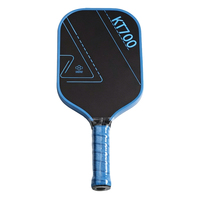Raquette de pickleball Guanlin-27 FC KT700 16 mm sans bordure, motif uni, entraînement, imitation carbone, fibre de verre, haute qualité, pour enfants, extérieur