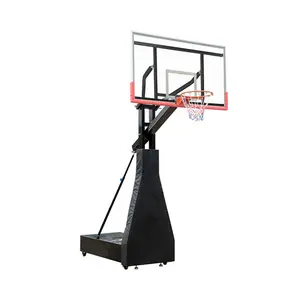 유리 백보드 농구 후프 스탠드 10ft 높이 조절 가능 백보드와 림이있는 mdunk 프로 농구 후프