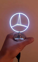 Logo lumineux universel pour Mercedes-Benz, logo brillant pour le capot du moteur E C S GLE G LS