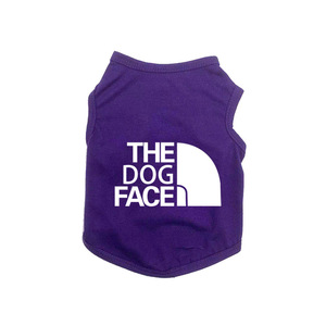 Chaleco de Algodón de Color Sólido QX con Diseño de Cara de Perro, Ropa de Verano para Mascotas con Camisetas Cómodas para Perros - Product Image 4