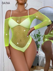 2025 סקסי נשים <span class=keywords><strong>fishnet</strong></span> נקודת מבט הדוקה תחתונים rhinestone גרב הלבשה תחתונה סקסית גרביונים/גרביונים - Product Image 2