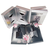 Boîte cadeau coulissante en argent personnalisée en gros pour parfums, cosmétiques, rouges à lèvres, lotions, fards à paupières, avec impression en relief