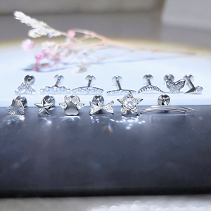 Joyería Ruiqian, Pendientes <span class=keywords><strong>de</strong></span> <span class=keywords><strong>Titanio</strong></span> ASTM F136, Estilo Ligero y Lujoso, Antialérgicos, <span class=keywords><strong>Piercing</strong></span>, <span class=keywords><strong>Titanio</strong></span> <span class=keywords><strong>Puro</strong></span> G23, Joyería para Mujer - Product Image 5