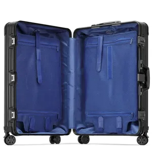 <span class=keywords><strong>Valise</strong></span> rigide en alliage d'aluminium OEM/ODM, <span class=keywords><strong>valise</strong></span> à <span class=keywords><strong>roulettes</strong></span> en métal personnalisée, bagage à main, bagage enregistré avec <span class=keywords><strong>roulettes</strong></span> pivotantes - Product Image 4