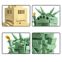 Set de Construcción MOC de la Estatua de la Libertad de Nueva York, Versión Mini DIY, Bloques de Construcción, Juguetes Educativos para Niños, Modelo de Ciudad