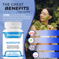 Capsules de complexe de quercétine Ausreson Oem, compléments alimentaires à base de plantes, capsules d'extrait de quercétine pour soutenir le système immunitaire
