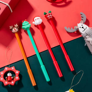 Weihnachts-Kugelschreiber aus Kunststoff mit Logo, personalisierbarer Stift mit Weihnachtsmann-Rentier, geeignet als Geschenk für Kinder, Kugelschreiber Großhandel - Product Image 1