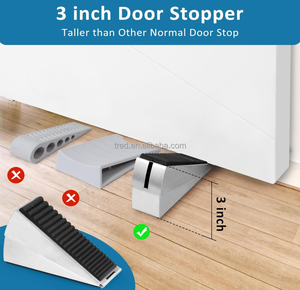 Protector de Pared Silenciador Tope de Puerta, Tope de Puerta Antideslizante de Seguridad Ajustable, Tope de Puerta Anticolisión <span class=keywords><strong>sin</strong></span> Perforación - Product Image 4