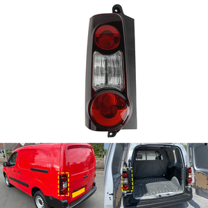 9677205580 9677205480 Fanali Posteriori Auto con Lente Rossa e Trasparente, Luci Freno Rosse Sinistra e Destra per Citroen <span class=keywords><strong>Berlingo</strong></span> 2 Porte 2012-2018 - Product Image 1