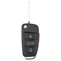 Coque de clé MS 4Botton être adapté pour a3 a4 a6 a8 TT Q7 S6 rc clé de voiture intelligente télécommande fob voiture Bkank clé transpondeur sans clé