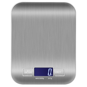 Balance de cuisine Long Bei en acier inoxydable 5000g 1g de précision, balance électronique pour la pâtisserie avec affichage numérique - Product Image 1