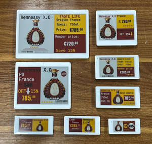 Etiquetas Electrónicas de Precio para Estantes con Pantalla a Color E-Paper, Sistema ESL/EAS, Clips para Etiquetas, Portaetiquetas de Precio - Product Image 1