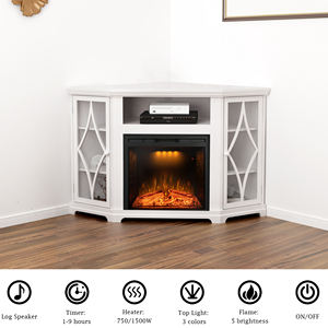 Luxstar-Soporte de TV de 56 pulgadas, repisa esquinera con <span class=keywords><strong>chimenea</strong></span> de hasta 65 pulgadas, consola central de entretenimiento con <span class=keywords><strong>chimenea</strong></span> eléctrica de 25 pulgadas - Product Image 5