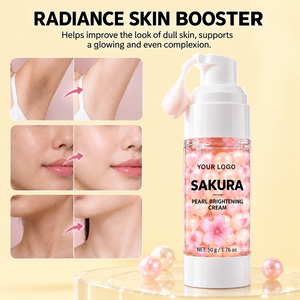 Crème éclaircissante Sakura Pearl, éclaircit la peau terne et irrégulière, nourrit la peau sèche et rugueuse, texture légère, convient à plusieurs zones. - Product Image 2
