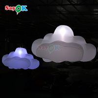 Sayok Géant Suspendu Nuage Décor Gonflable Led Lumière Truss Nuages pour la Scène Publicitaire