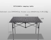 Haute qualité portable facile pliant en aluminium de différentes tailles pliable pique-nique en plein air table de camping