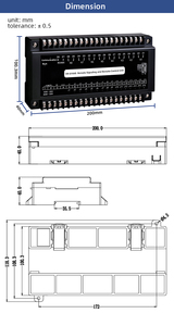用于电源监控的YADA YM-D16K8 16DI 8DO <span class=keywords><strong>RS485</strong></span> Modbus RTU远程I/O模块远程信号和控制单元 - Product Image 5