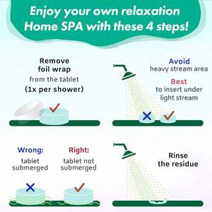 Boîtes d'emballage personnalisées Paquet de 6 comprimés de vapeur de douche d'aromathérapie d'eucalyptus biologique naturel - Product Image 6