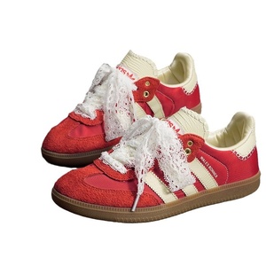 Cordones de encaje de seda blancos de 3 cm de ancho plano para zapatillas con punta en T, zapatos casuales, estilo Ballet <span class=keywords><strong>Samba</strong></span>, zapatos de entrenamiento alemanes, DIY - Product Image 5