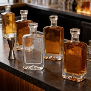 <span class=keywords><strong>Bouteille</strong></span> <span class=keywords><strong>de</strong></span> vin en cristal gravée personnalisée <span class=keywords><strong>de</strong></span> luxe 700 ml 750 ml pour whisky, <span class=keywords><strong>rhum</strong></span>, tequila, gin <span class=keywords><strong>avec</strong></span> bouchon en verre - Product Image 1